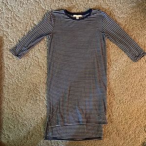 Blue and white striped dress, size S